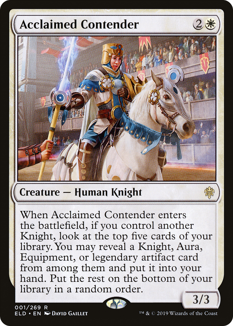 Image of Acclaimed Contender (ELD-001) - Throne of Eldraine Foil