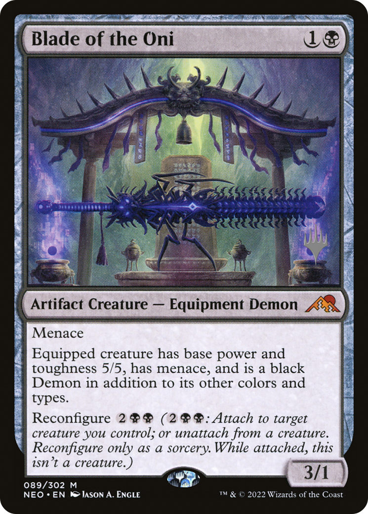 Image of Blade of the Oni (PPNEO-89P) - Kamigawa: Neon Dynasty Promos Foil