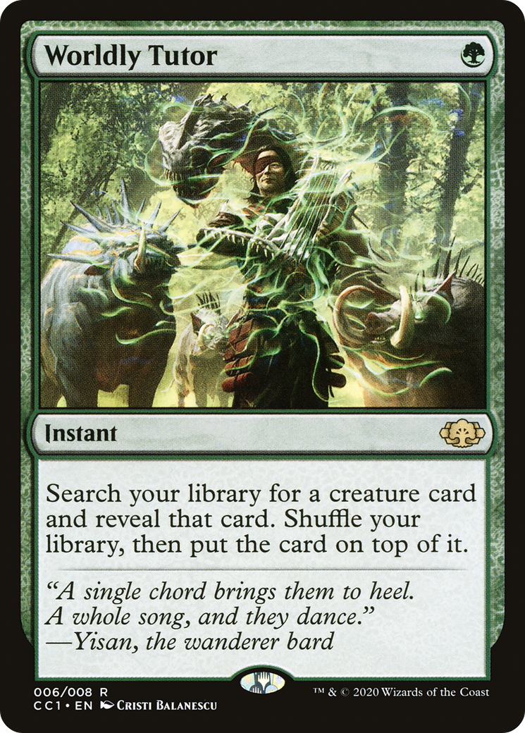 Image of Worldly Tutor (CC1-006) - Commander Collection: Green Foil