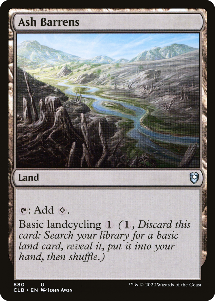 Image of Ash Barrens (CLB-880) - Commander Legends: Battle for Baldur's Gate