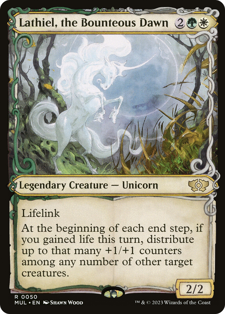 Image of Lathiel, the Bounteous Dawn (MUL-050) - Multiverse Legends: (Showcase) Foil
