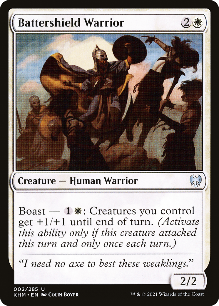 Image of Battershield Warrior (KHM-002) - Kaldheim Foil