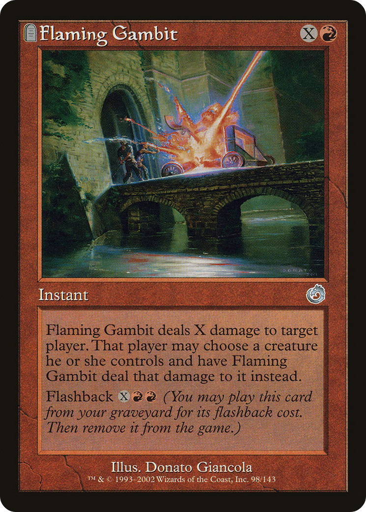 Image of Flaming Gambit (TOR-098) - Torment: (tombstone)