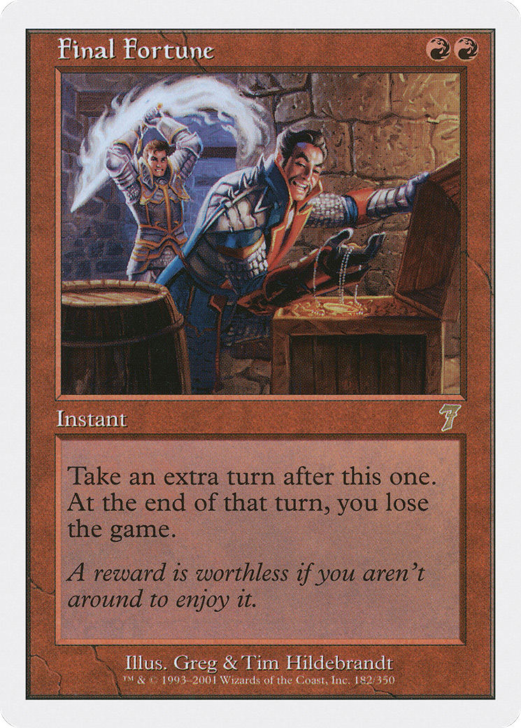 Image of Final Fortune (7ED-182) - 7th Edition Foil