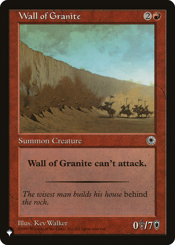 Image of Wall of Granite (LIST-POR-155) - The List
