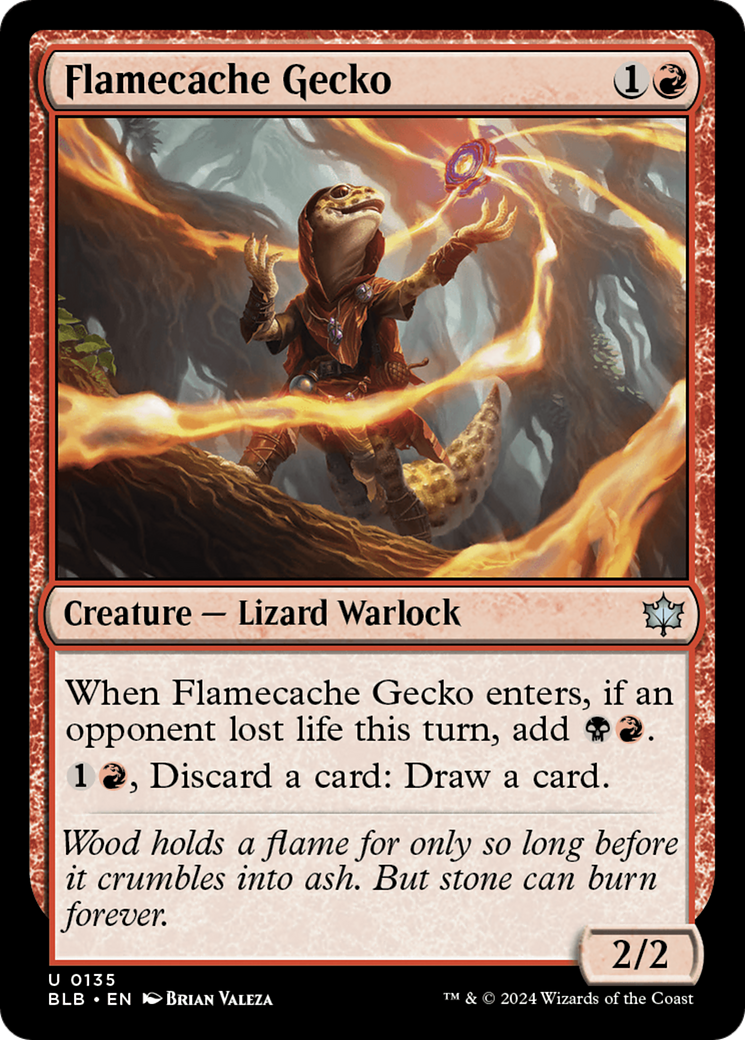 Image of Flamecache Gecko (BLB-135) - Bloomburrow