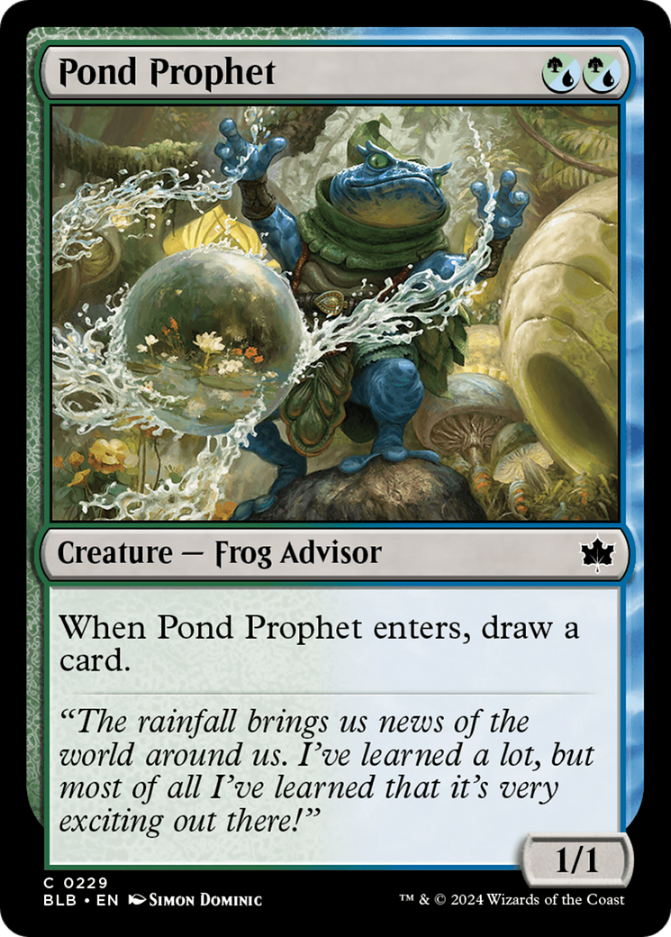Image of Pond Prophet (BLB-229) - Bloomburrow Foil