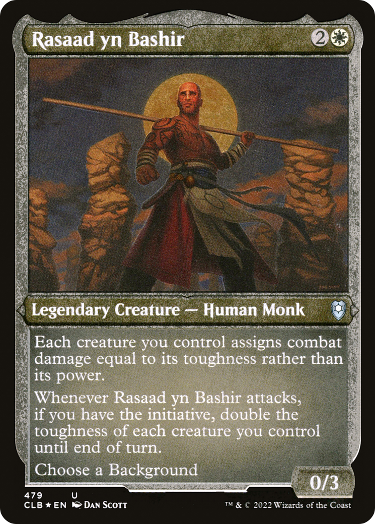 Image of Rasaad yn Bashir (CLB-479) - Commander Legends: Battle for Baldur's Gate Etched Foil