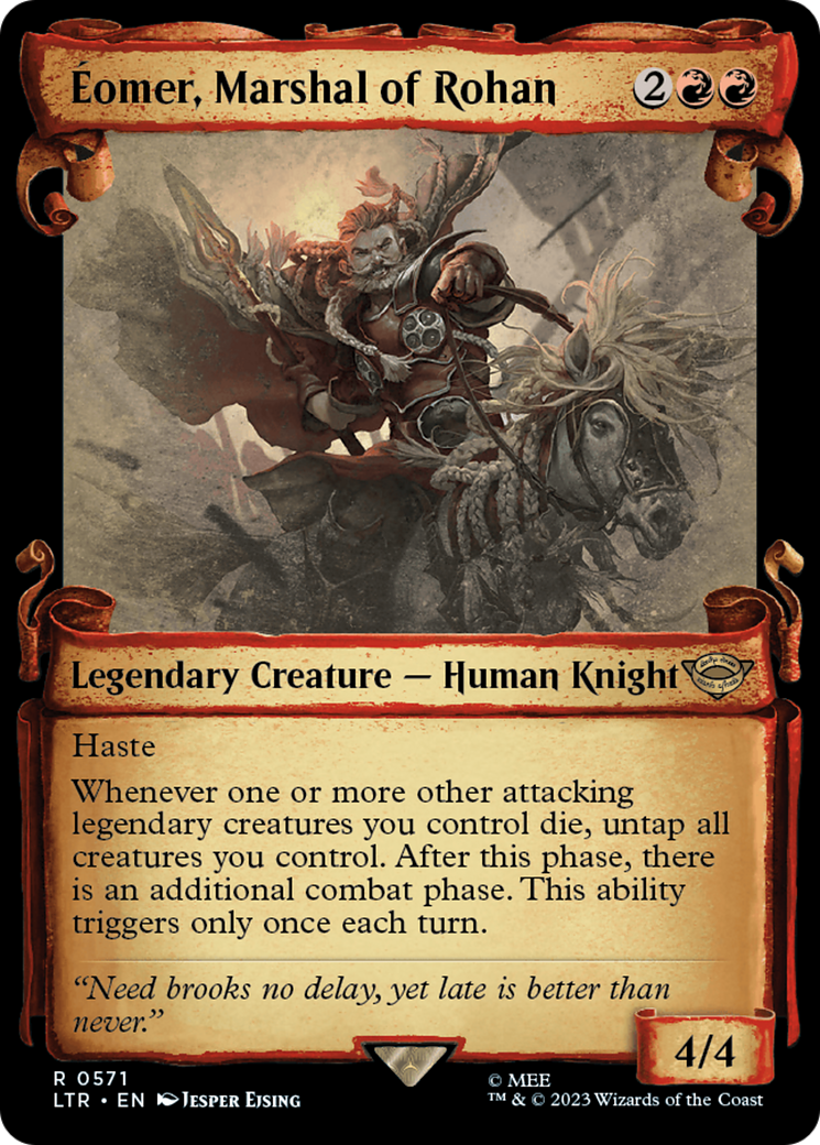 Image of Eomer, Marshal of Rohan (Showcase Scrolls) (LTR-571) - The Lord of the Rings: Tales of Middle-earth: (Showcase) Foil