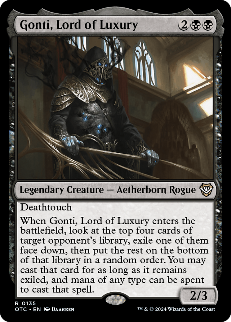 Image of Gonti, Lord of Luxury (OTC-135) - Outlaws of Thunder Junction Commander