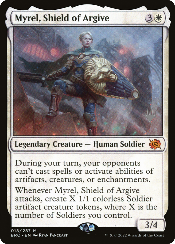Image of Myrel, Shield of Argive (PPBRO-018) - The Brothers' War Promos Foil