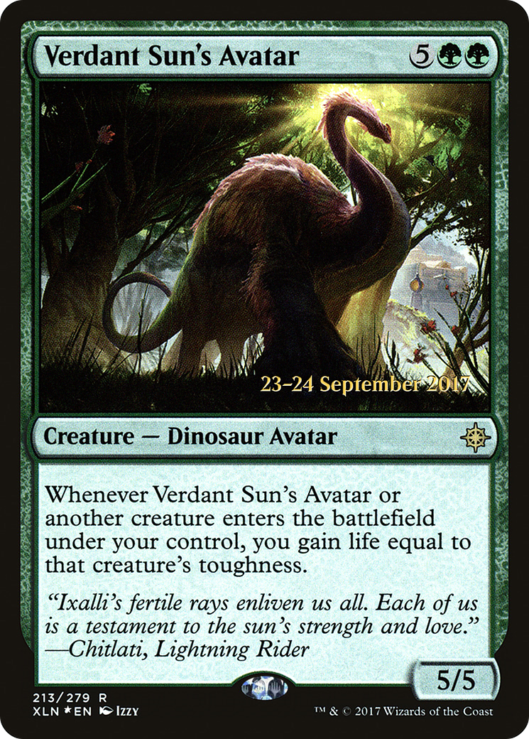 Image of Verdant Sun's Avatar (PRE-213) - Ixalan Promos Foil