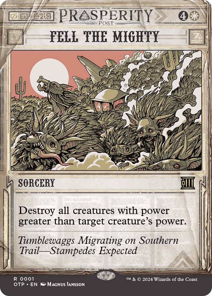 Image of Fell the Mighty (OTP-001) - Breaking News: (Showcase) (Borderless) Foil