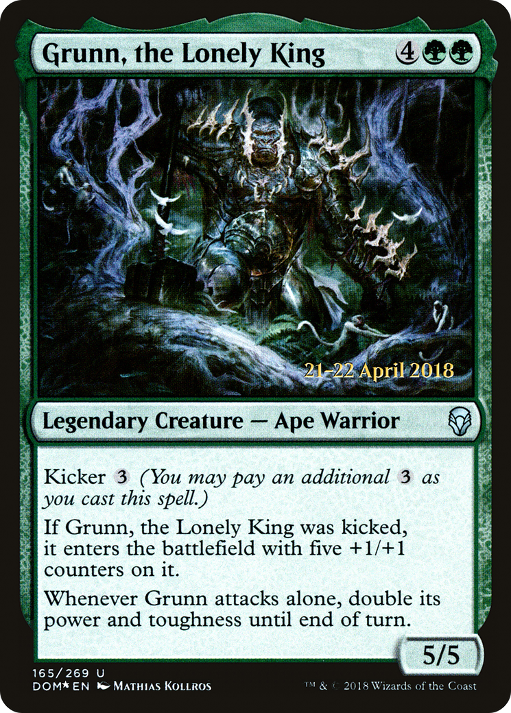 Image of Grunn, the Lonely King (PRE-165) - Dominaria Promos Foil