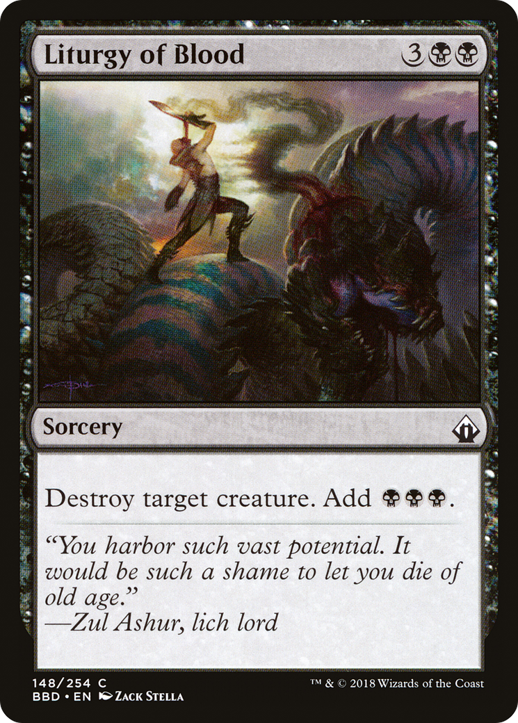 Image of Liturgy of Blood (BBD-148) - Battlebond Foil