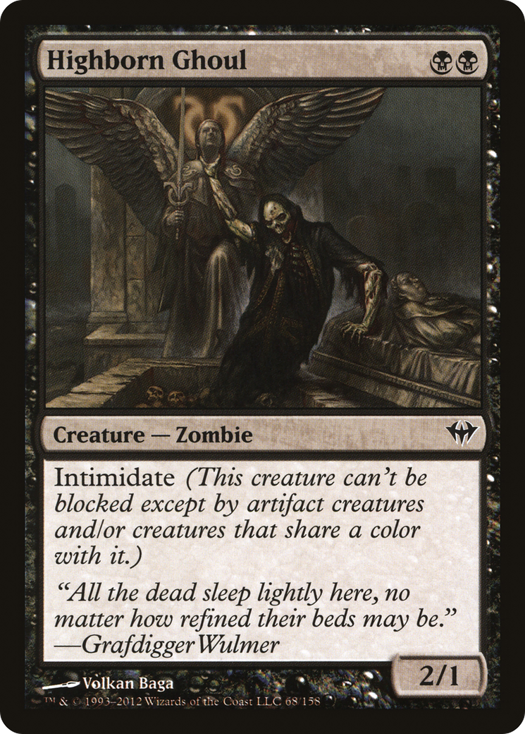 Image of Highborn Ghoul (DKA-068) - Dark Ascension Foil