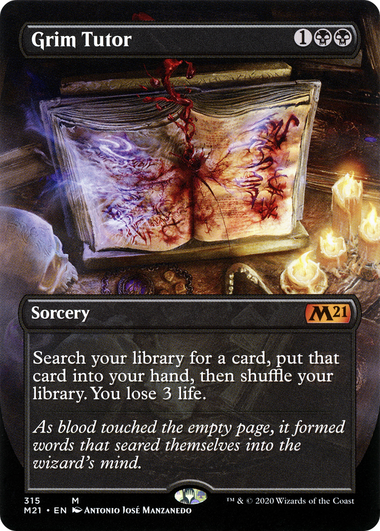 Image of Grim Tutor (M21-315) - Core Set 2021 (Borderless) Foil