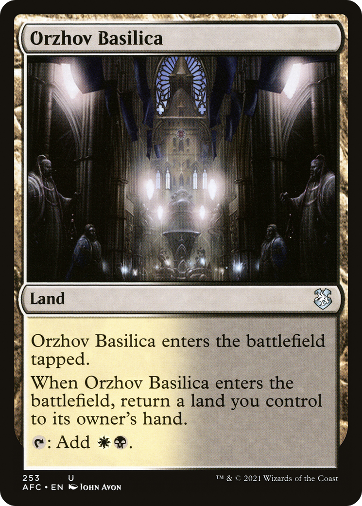 Image of Orzhov Basilica (AFC-253) - Forgotten Realms Commander