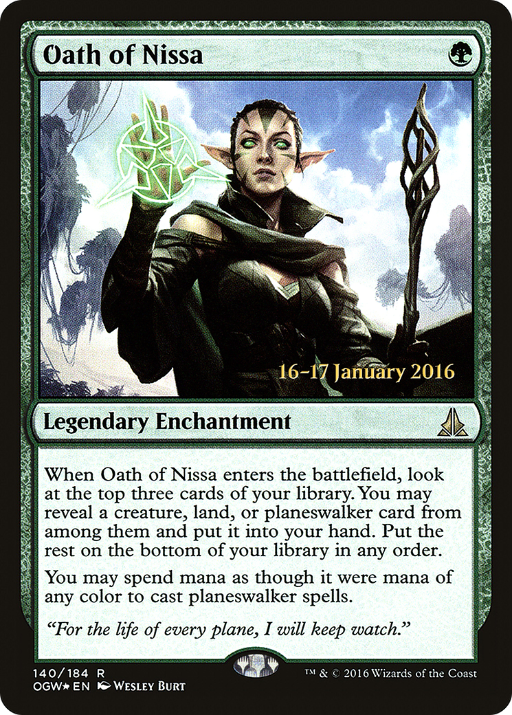 Image of Oath of Nissa (PRE-140) - Oath of the Gatewatch Promos Foil
