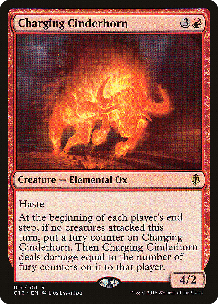 Image of Charging Cinderhorn (C16-016) - Commander 2016