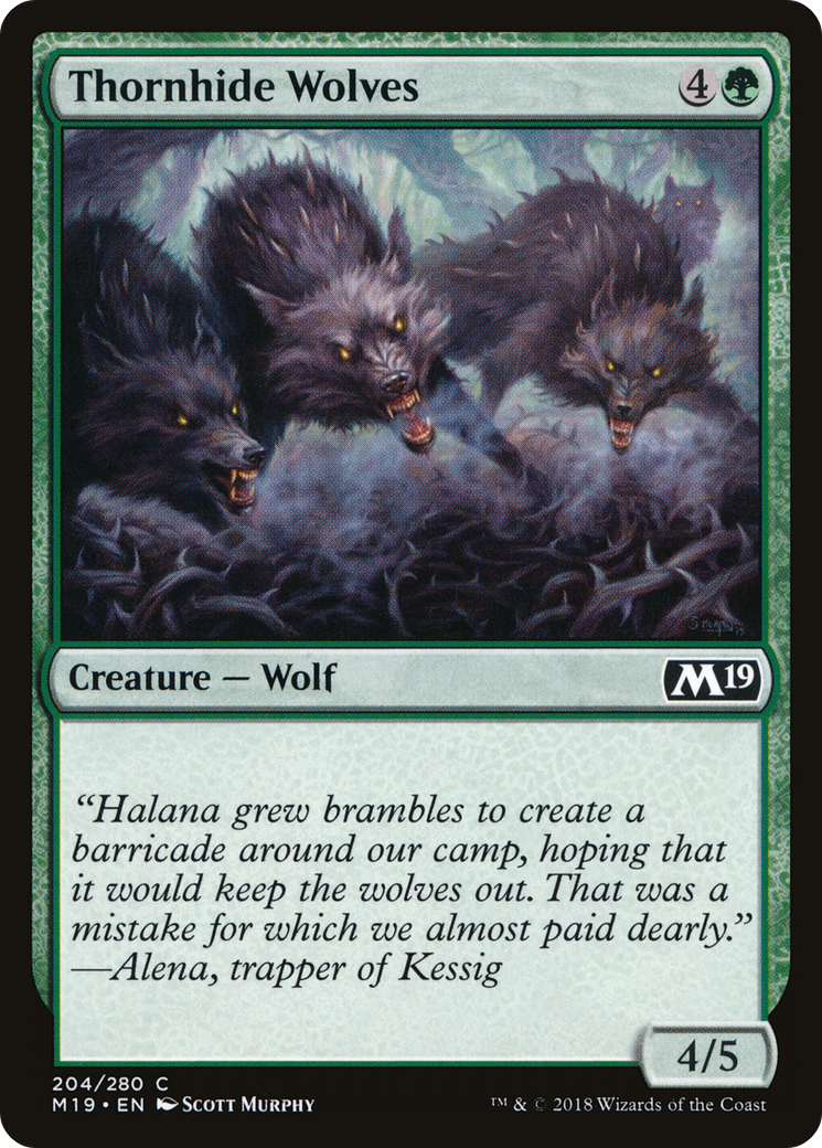 Image of Thornhide Wolves (M19-204) - Core Set 2019 Foil