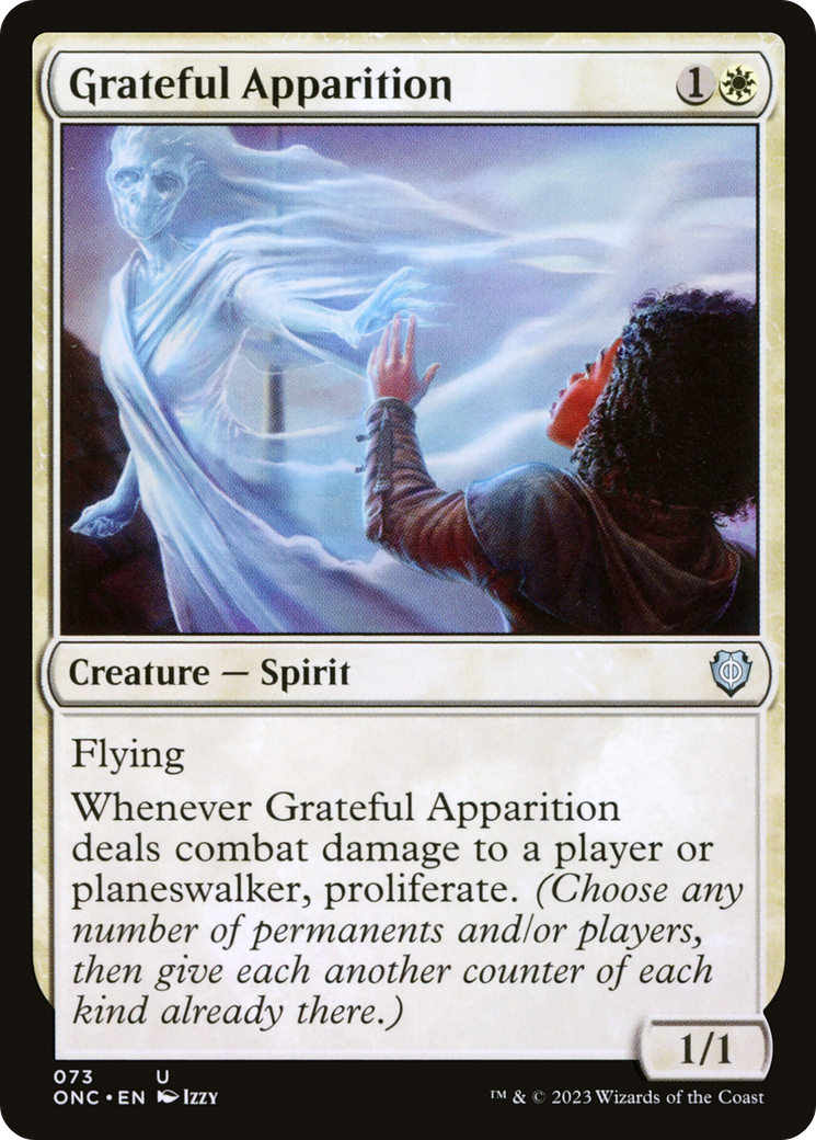 Image of Grateful Apparition (ONC-073) - Phyrexia: All Will Be One Commander