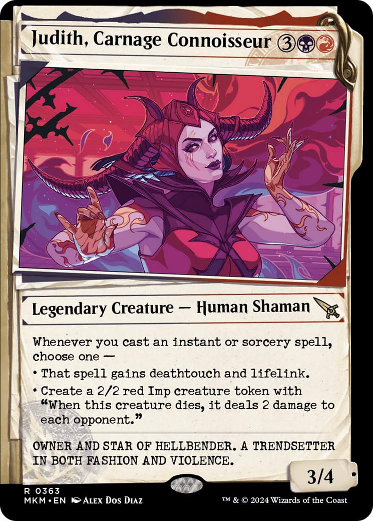 Image of Judith, Carnage Connoisseur (Showcase) (MKM-363) - Murders at Karlov Manor: (Showcase) Foil