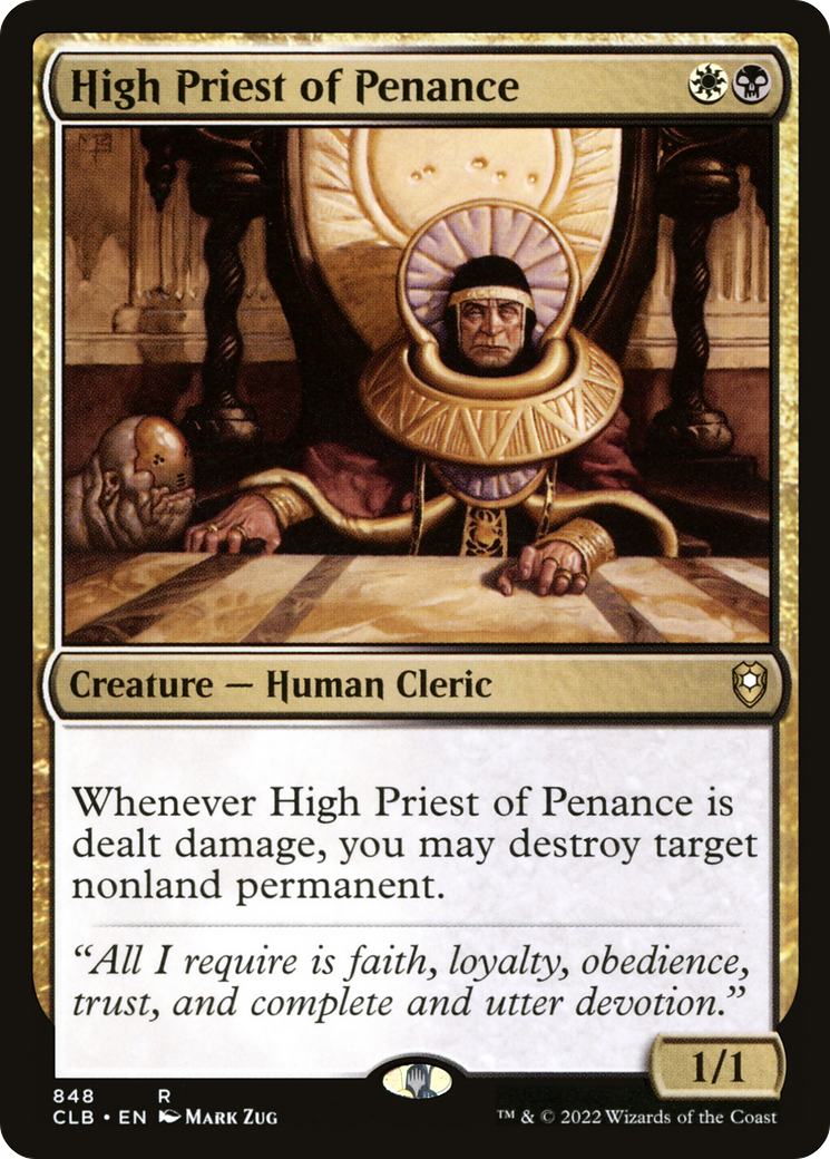 Image of High Priest of Penance (CLB-848) - Commander Legends: Battle for Baldur's Gate