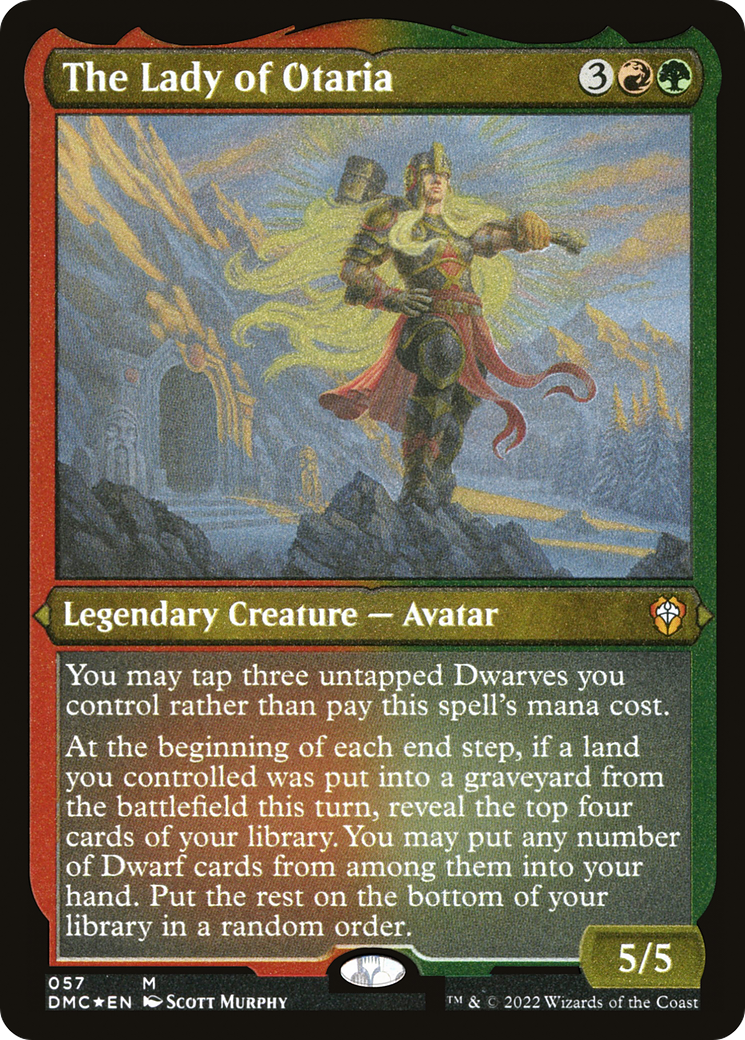 Image of The Lady of Otaria (DMC-057) - Dominaria United Commander Etched Foil