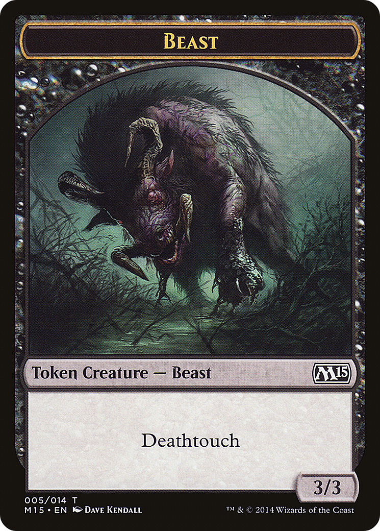 Image of Beast Token (Black) (M15-005) - Magic 2015 Tokens