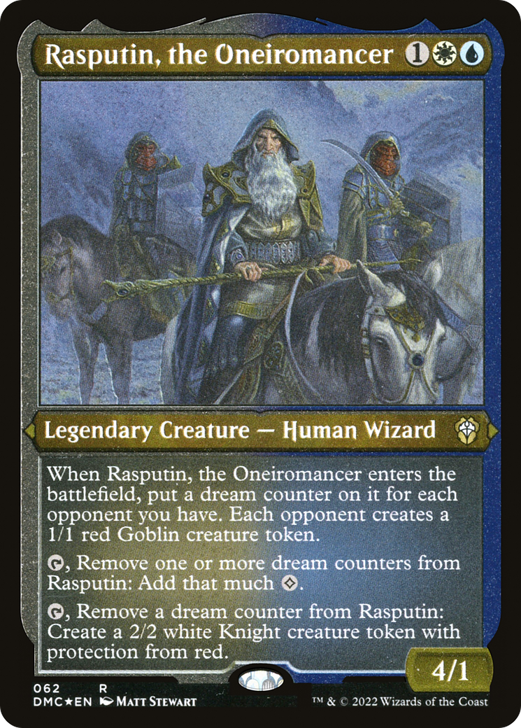 Image of Rasputin, the Oneiromancer (DMC-062) - Dominaria United Commander Etched Foil