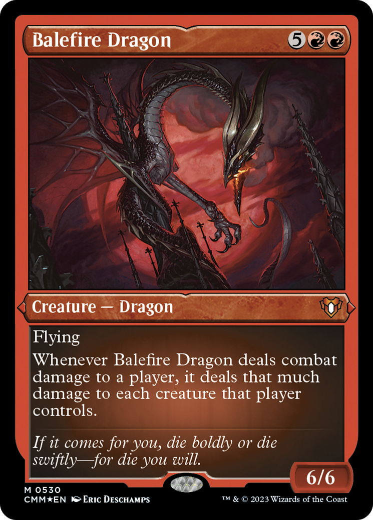 Image of Balefire Dragon (CMM-530) - Commander Masters Etched Foil