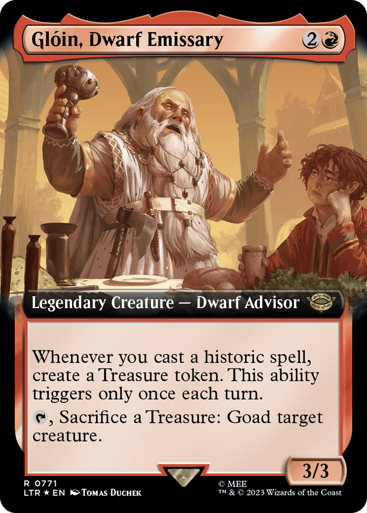 Image of Gloin, Dwarf Emissary (Extended Art) (Surge Foil) (LTR-771) - The Lord of the Rings: Tales of Middle-earth: (Extended Art) Foil