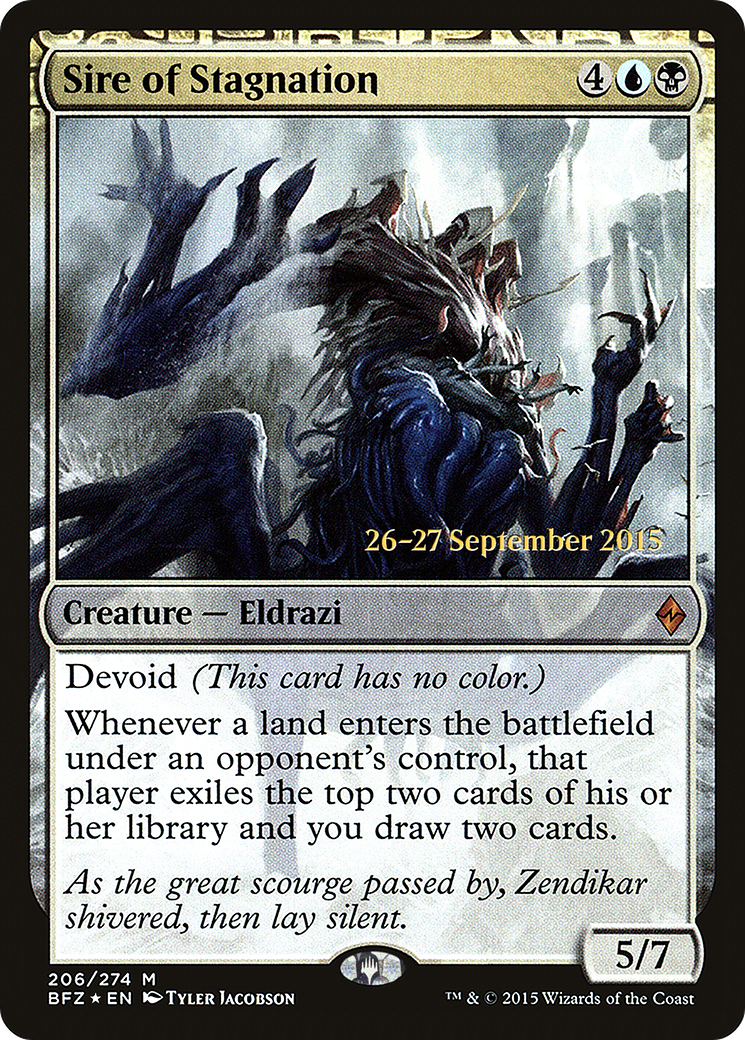 Image of Sire of Stagnation (PRE-206) - Battle for Zendikar Promos: (devoid) Foil