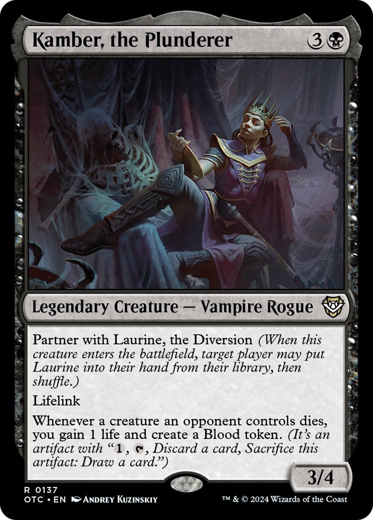 Image of Kamber, the Plunderer (OTC-137) - Outlaws of Thunder Junction Commander