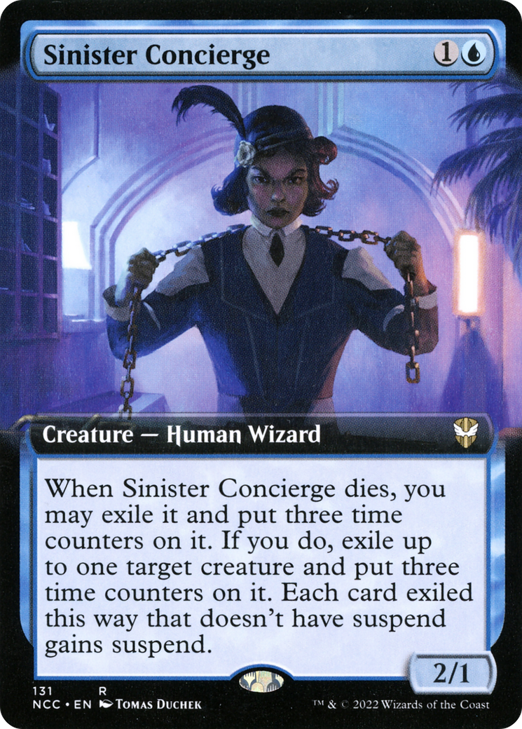 Image of Sinister Concierge (Extended Art) (NCC-131) - New Capenna Commander: (Extended Art)