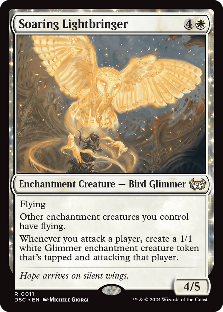 Image of Soaring Lightbringer (DSC-011) - Duskmourn: House of Horror Commander: (enchantment)