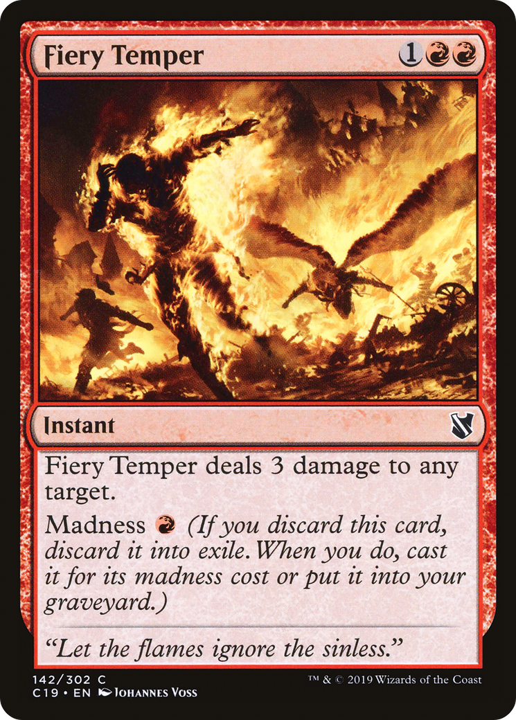 Image of Fiery Temper (C19-142) - Commander 2019