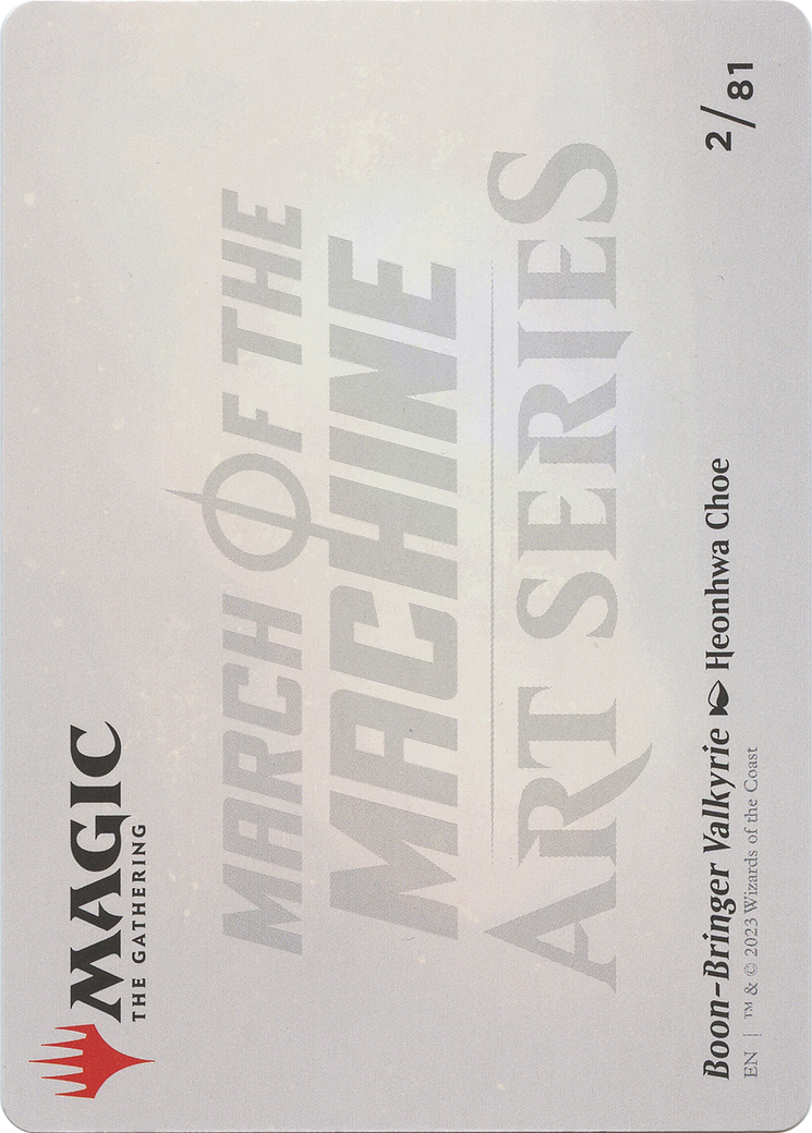 Image of Boon-Bringer Valkyrie // Boon-Bringer Valkyrie (AMOM-002) - March of the Machine Art Series (Borderless) Foil