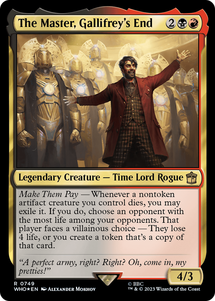 Image of The Master, Gallifrey's End (Surge Foil) (WHO-749) - Doctor Who Foil