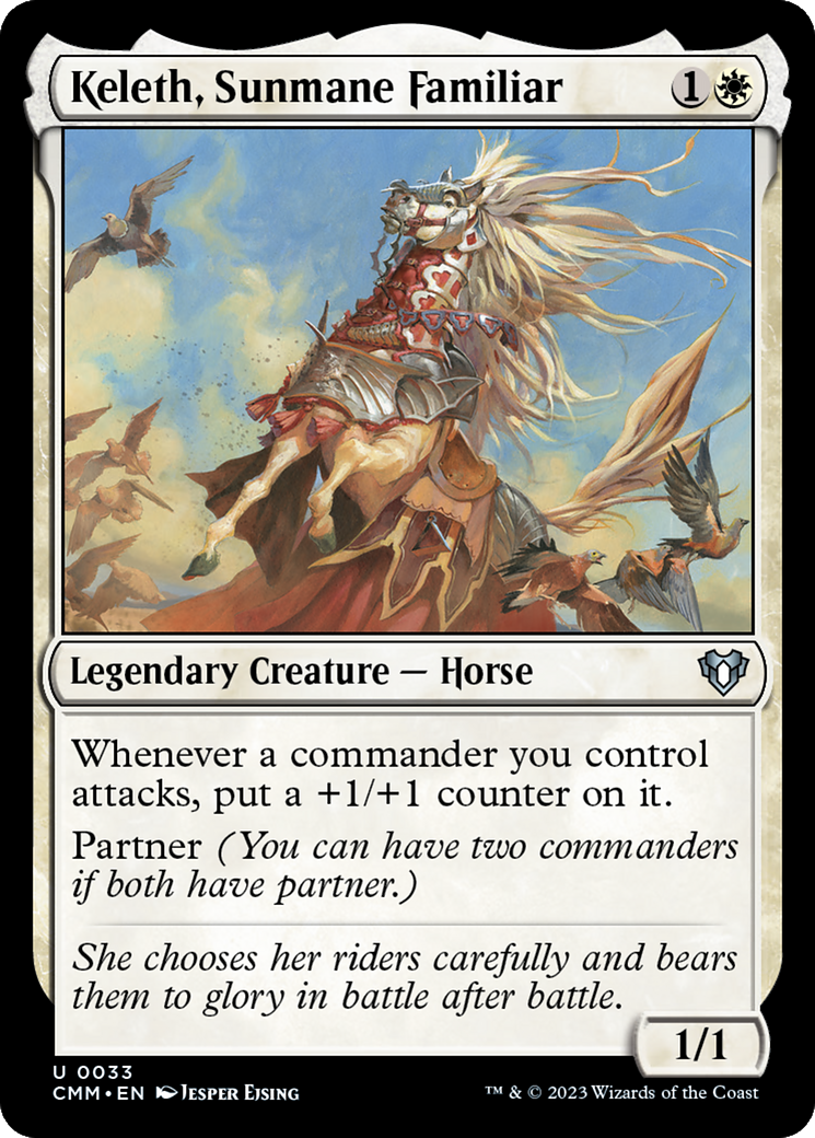 Image of Keleth, Sunmane Familiar (CMM-033) - Commander Masters Foil