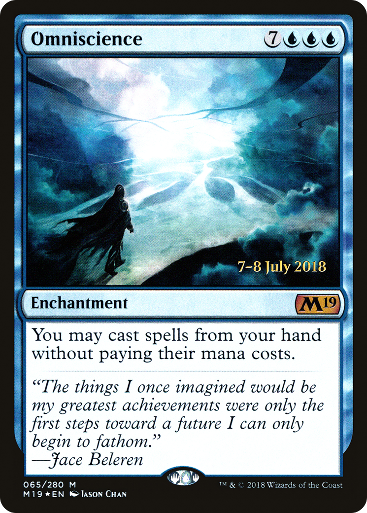 Image of Omniscience (PRE-065) - Core Set 2019 Promos Foil