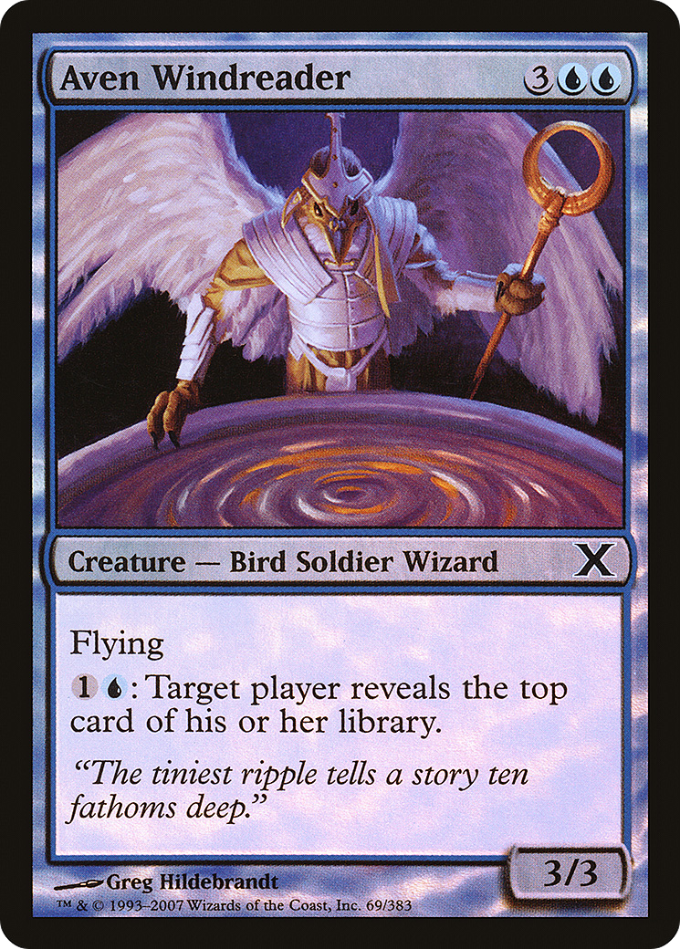 Image of Aven Windreader (10E-69★) - Tenth Edition Foil