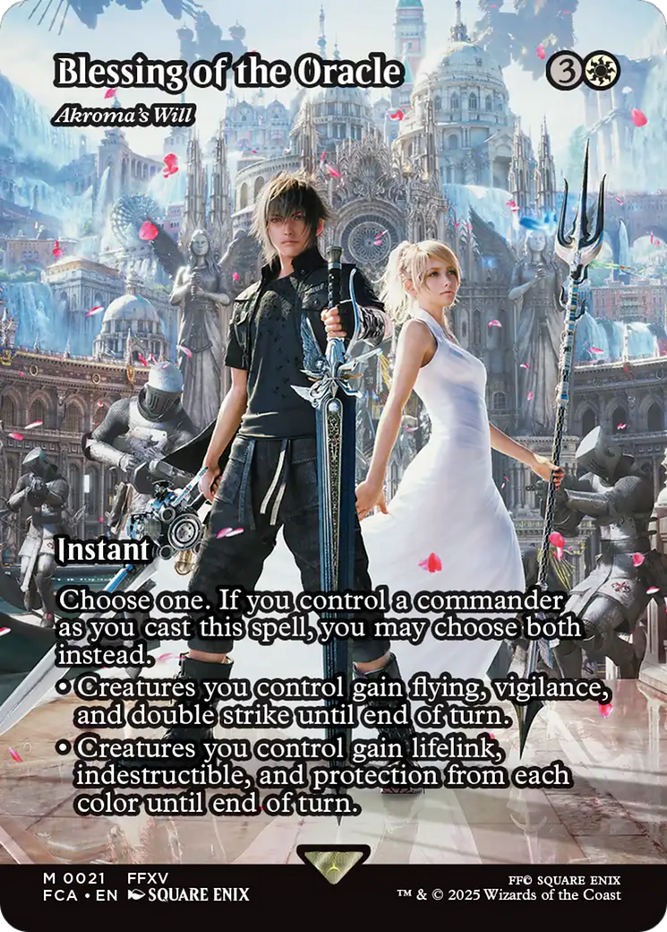 Image of Blessing of the Oracle - Akroma's Will (Showcase) (FCA-021) - FINAL FANTASY: Through the Ages / Blessing of the Oracle (Borderless) Foil