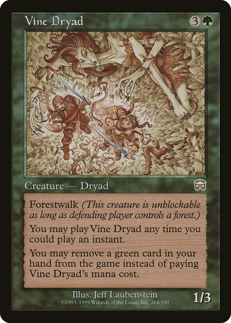 Image of Vine Dryad (MMQ-284) - Mercadian Masques Foil