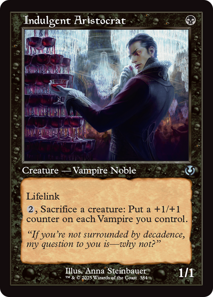 Image of Indulgent Aristocrat (Retro Frame) (INR-384) - Innistrad Remastered Foil
