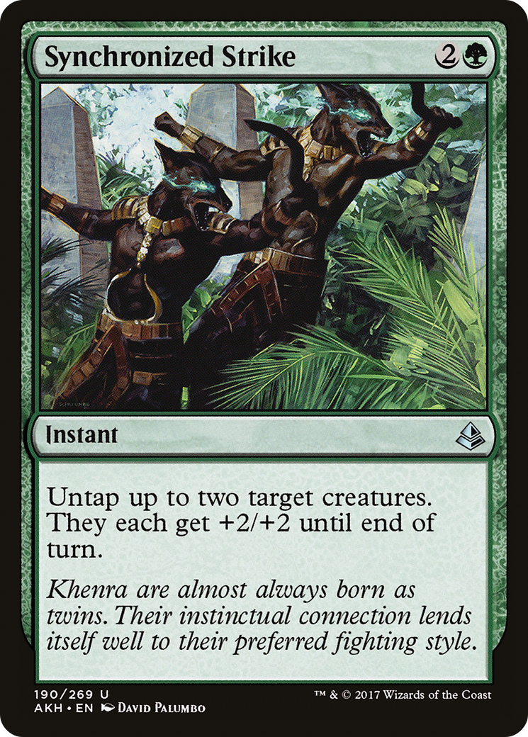 Image of Synchronized Strike (AKH-190) - Amonkhet Foil