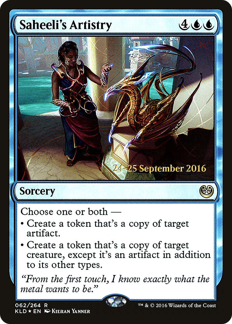 Image of Saheeli's Artistry (PRE-62S) - Kaladesh Promos Foil