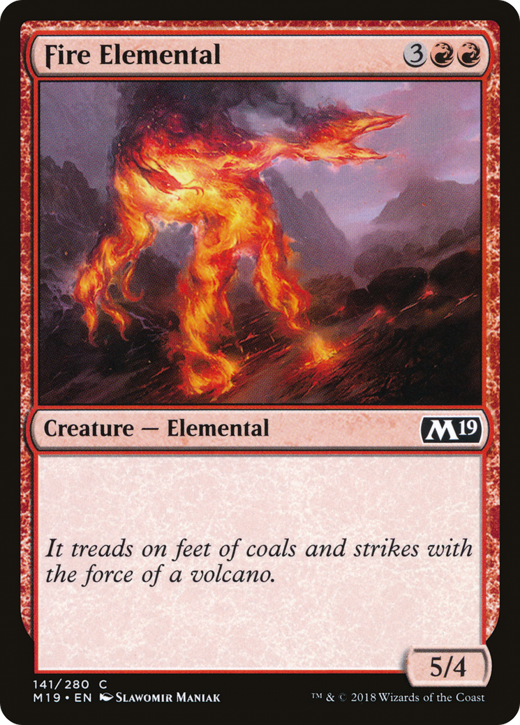 Image of Fire Elemental (M19-141) - Core Set 2019