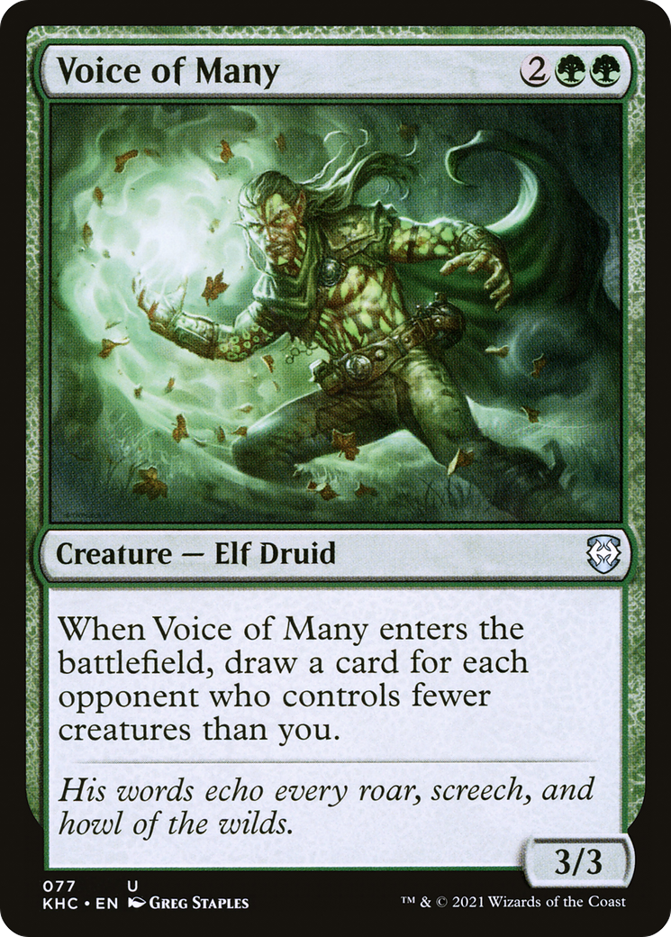 Image of Voice of Many (KHC-077) - Kaldheim Commander